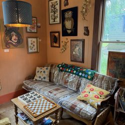 Living room inside restaurant