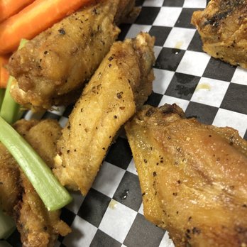 Hell’s Chicken - Lemon Pepper wings (almost finished the plate before the photo) la flame - Chicken Shop Near Me - Los Angeles, California