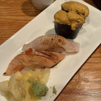 Kawa Sushi - (3/19/25) seared yellowtail belly & seared salmon belly, Uni - Sushi Bars Near Me - Houston, Texas Kawa Sushi - (3/19/25) seared yellowtail belly & seared salmon belly, Uni - Sushi Bars Near Me - Houston, Texas