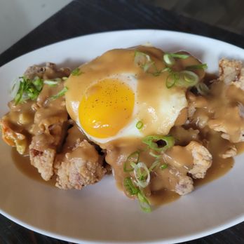 Noreetuh - Mochiko Chicken Loco Moco - New American Near Me - New York, New York Noreetuh - Mochiko Chicken Loco Moco - New American Near Me - New York, New York