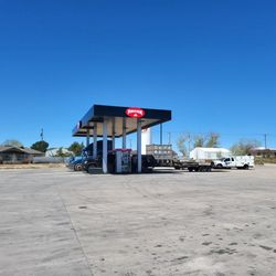 Maverik Adventure's First Stop - Truck pumps at a Maverik in Keenesburg, Colorado.