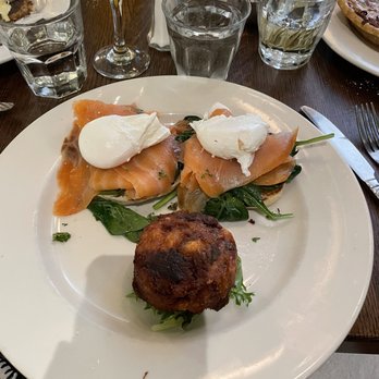 Cafe Monte - Smoked salmon Benedict no hollandaise - French Near Me - Charlotte, North Carolina