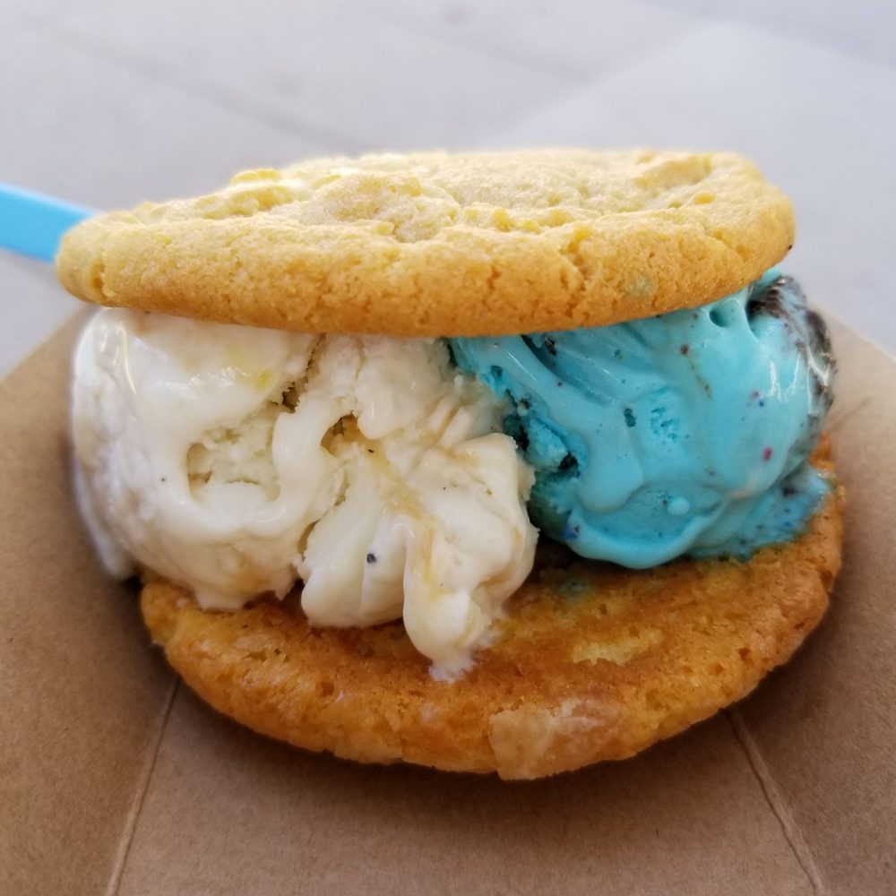 The Baked Bear - 3 stars. Cookies- White chocolate macadamia nut / gooey butter cake (preferred). Ice cream- butter brittle cake / bear batter (preferred) - Ice Cream & Frozen Yogurt Near Me - Austin, Texas