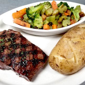 The Square - a plate of steak, potatoes, and broccoli - Seafood Near Me - Columbia City, Indiana The Square - a plate of steak, potatoes, and broccoli - Seafood Near Me - Columbia City, Indiana