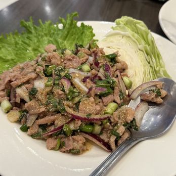 Crispy Pork Gang - 140. Larb (Ground Pork or Ground Chicken) / ( - ) - Cajun/Creole Near Me - Westminster, California Crispy Pork Gang - 140. Larb (Ground Pork or Ground Chicken) / ( - ) - Cajun/Creole Near Me - Westminster, California