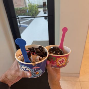 16 Handles - Vanilla and chocolate vegan with Oreos and sprinkles - Ice Cream & Frozen Yogurt Near Me - West Palm Beach, Florida