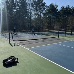 Courtland Township - Pickleball courts open and busy the first weekend in March.