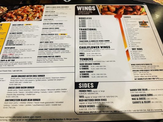 Menu photo 4 Buffalo Wild Wings Lynnwood, WA