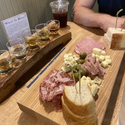 Charcuterie board and mead flight Charcuterie board and mead flight