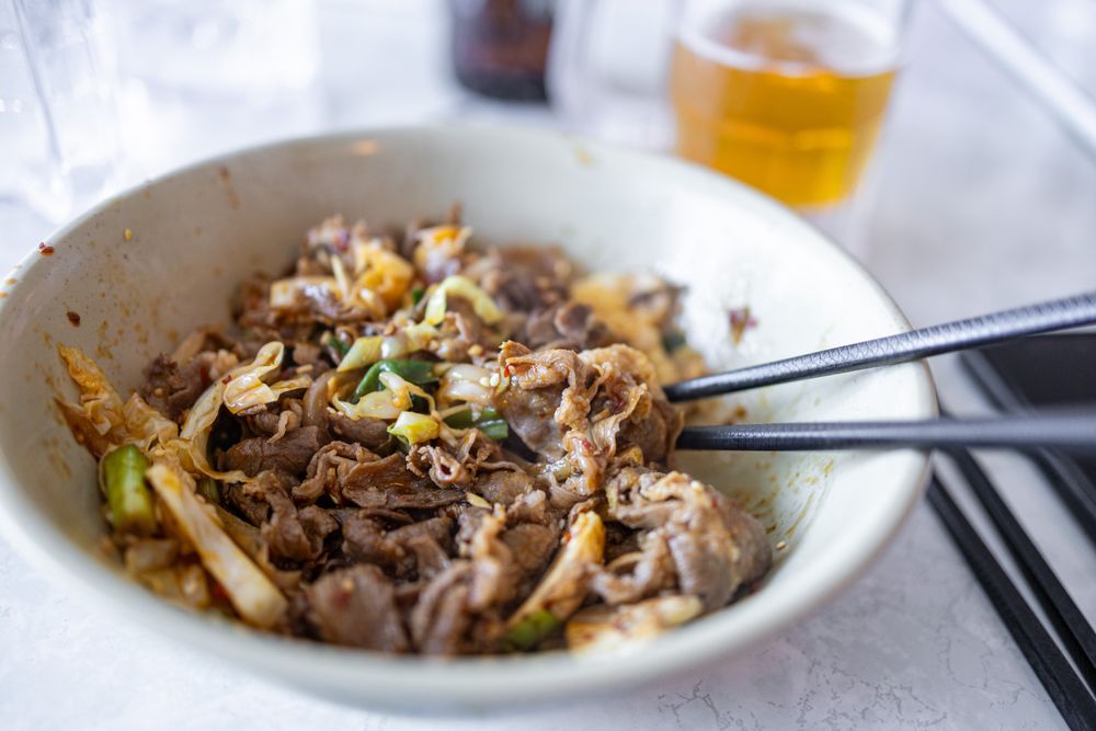 Food from Su's Mongolian BBQ