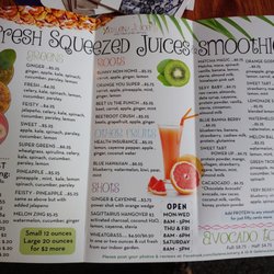 Galena Juicery and Meal Prep - Menu (as of 9/29/20)