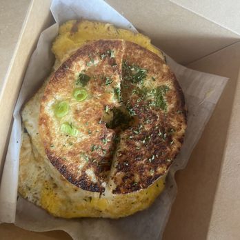 Doughfee - This is a spam , ham bacon fried egg and cheese on a toasted doughnut. Was very good - Coffee & Tea Near Me - Jacksonville, Florida