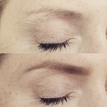 Stephanie's Beauty Bar - First visit before (top) and after (bottom) - Makeup Artists Near Me - Brookhaven, Georgia