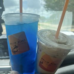 Mississippi Hippie (coffee) and Diddly Squat (energy drink)