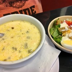 Ruby's - Potato soup and a side salad