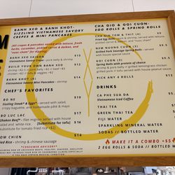 Xeo Yum - Menu