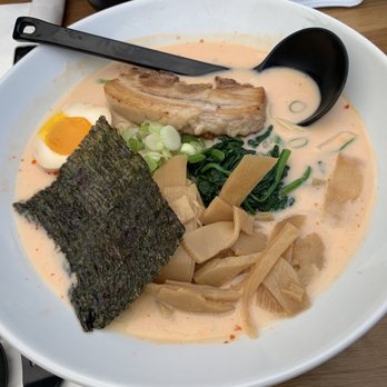 Silverlake Ramen - Blaze ramen with bamboo shoots added. Choice of meat seaweed egg spinach bean sprouts - Ramen Near Me - Long Beach, California Silverlake Ramen - Blaze ramen with bamboo shoots added. Choice of meat seaweed egg spinach bean sprouts - Ramen Near Me - Long Beach, California