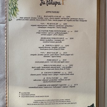La Palapa - Menu - Mexican Near Me - Puerto Vallarta, JAL