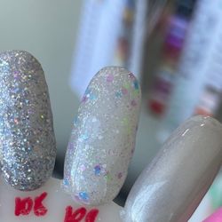 HQ Nails - The color she wanted, but got blue green instead