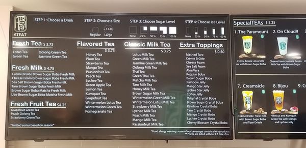 Menu photo 7 A Tea 7 San Diego, CA