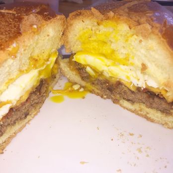 Trigo Café - The 49St Burger exposed! Not cooked "Medium" like I asked, but it was still good! - Cuban Near Me - Hialeah, Florida Trigo Café - The 49St Burger exposed! Not cooked "Medium" like I asked, but it was still good! - Cuban Near Me - Hialeah, Florida