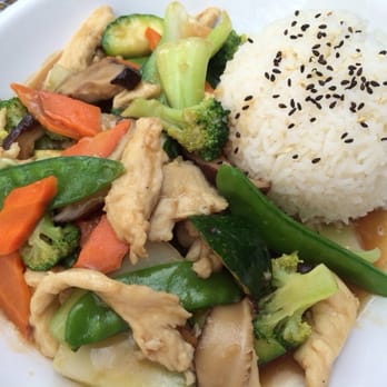 Saigon Cafe - Delicious dish, that I can neither spell or pronounce. However, it's delicious veggies, with choice of rice and protein. - Vietnamese Near Me - Saint Louis, Missouri