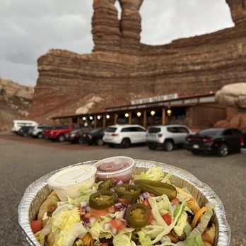 Twin Rocks Cafe - a salad in a foil container - Cafes Near Me - Bluff, Utah Twin Rocks Cafe - a salad in a foil container - Cafes Near Me - Bluff, Utah