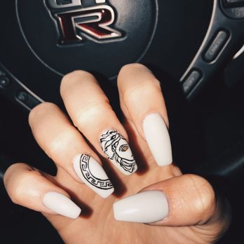Nails By JoLe - Thank you Jo!! Hand painted Versace. - Nail Salons Near Me - Newport Beach, California