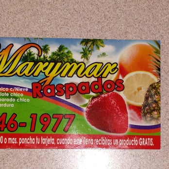 Marymar Raspados - a business card for marymar raspados - Shaved Ice Near Me - Tucson, Arizona Marymar Raspados - a business card for marymar raspados - Shaved Ice Near Me - Tucson, Arizona