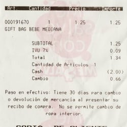 Me Salvé - Receipt