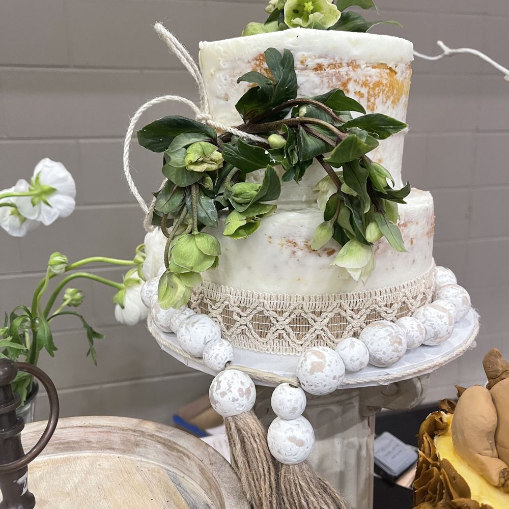 Sharon’s Desserts - A cake she made for a display at a wedding expo - Custom Cakes Near Me Sharon’s Desserts - A cake she made for a display at a wedding expo - Custom Cakes Near Me