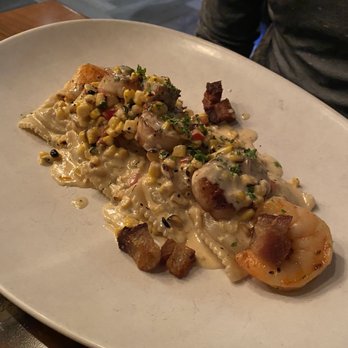 Delaney's Tavern - Magical dining - polenta ravioli, added diver scallops for $7 - New American Near Me - Orlando, Florida