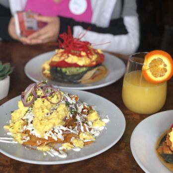 Kip's - Chilaquiles and huevos rancheros with mimosas! - Burgers Near Me - Berkeley, California