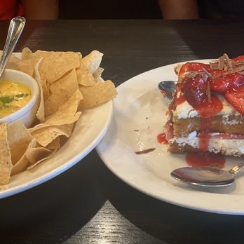 The Republic Grille - Queso and Chips & Strawberry Shortcake - Southern Near Me - Spring, Texas