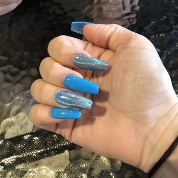 DKM Nails - Halo and blue - Nail Salons Near Me - Houston, Texas DKM Nails - Halo and blue - Nail Salons Near Me - Houston, Texas