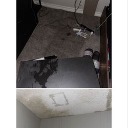 Roof leak photos and the paint job afterwards by maintainance. Roof leak photos and the paint job afterwards by maintainance.