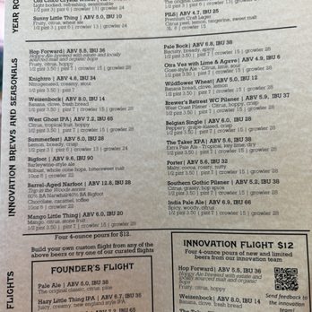 Sierra Nevada Taproom & Restaurant - Drink Menu 1 - Breweries Near Me - Chico, California Sierra Nevada Taproom & Restaurant - Drink Menu 1 - Breweries Near Me - Chico, California