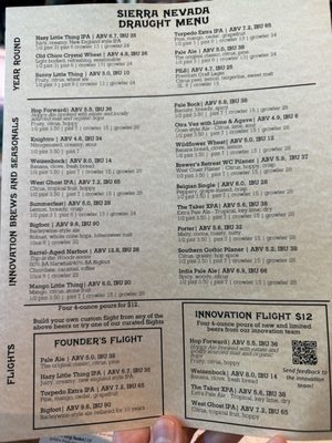 Menu photo 4 Sierra Nevada Taproom & Restaurant Chico, CA Menu photo 4 Sierra Nevada Taproom & Restaurant Chico, CA