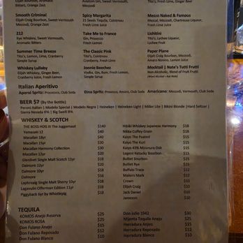 Mezzo Bistro & Bar - Bar menu - Italian Near Me - Honolulu, Hawaii Mezzo Bistro & Bar - Bar menu - Italian Near Me - Honolulu, Hawaii