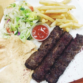 Dijlah Hookah Lounge - Iraqi kebab w fries - Hookah Bars Near Me - Pittsburgh, Pennsylvania
