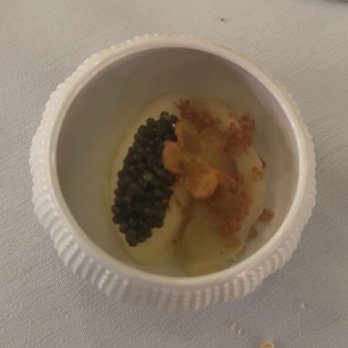 Reve - This was a potato ice cream dish- such a good combo! - French Near Me - Birmingham, Alabama