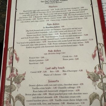 Bouillon Julien - Menu - French Near Me - Paris, 75 Bouillon Julien - Menu - French Near Me - Paris, 75