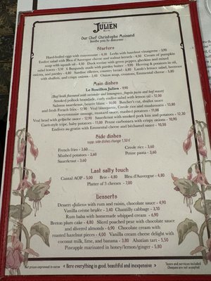 Menu photo 2 Bouillon Julien Paris, 75 Menu photo 2 Bouillon Julien Paris, 75