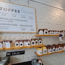 Wall menu of toffee