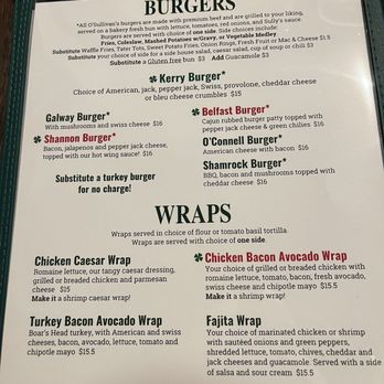 R T O Sullivans - Menu - Sports Bars Near Me - Phoenix, Arizona R T O Sullivans - Menu - Sports Bars Near Me - Phoenix, Arizona
