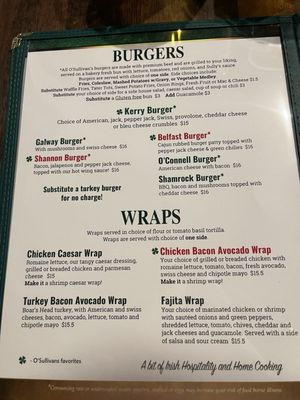 Menu photo 4 R T O Sullivans Phoenix, AZ Menu photo 4 R T O Sullivans Phoenix, AZ