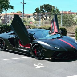 Master Auto Craft - Lamborghini Aventador, custom painted emblems, calipers. Matte Vinyl Wrap. Wheels Powder-coated Gloss Black.