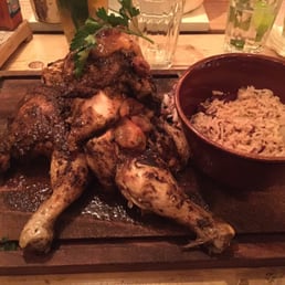 A whole jerk chicken; spicy as hell, but so good!