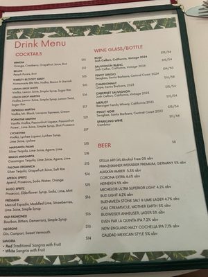 Menu photo 2 The Thirsty Palms Palm Springs, CA Menu photo 2 The Thirsty Palms Palm Springs, CA