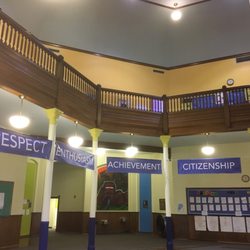 Wyatt-Edison Charter School - Main thoroughfare of the school. Very tall ceilings!